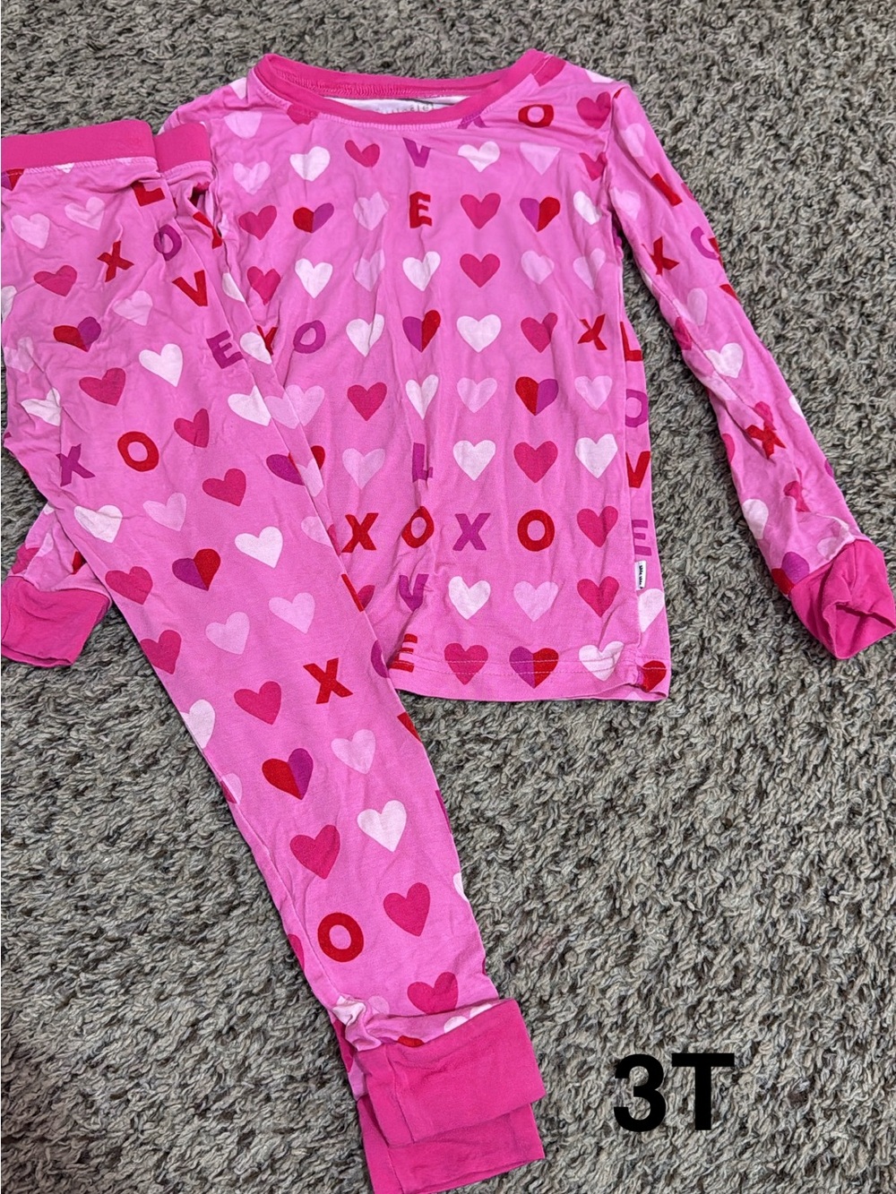 Little Sleepies Pink Heart & XOXO Pajama Set